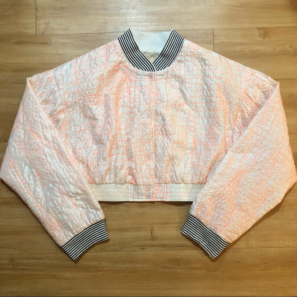 Urban Outfitters Without Walls Katey Embroidered Parachute Jacket - Small